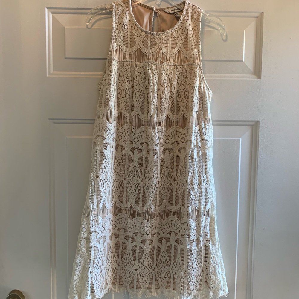 Speechless cream lace dress
